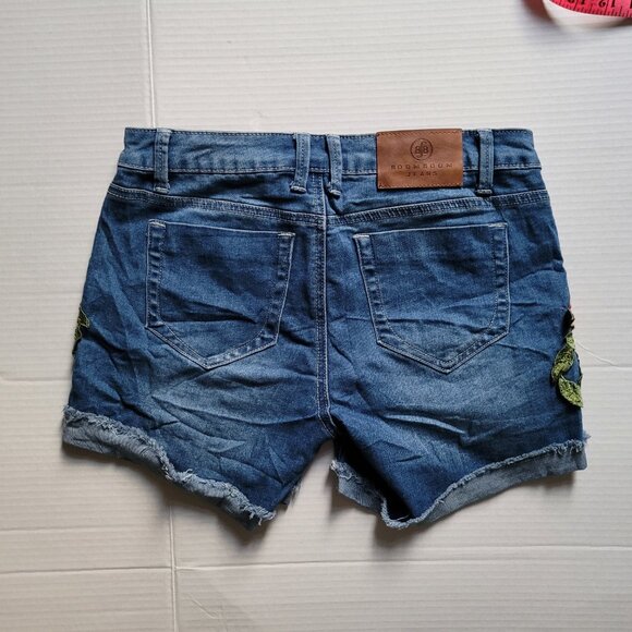 Boom Boom jean shorts cut off denim boho distressed summer cowgirl Western beach - Picture 2 of 13